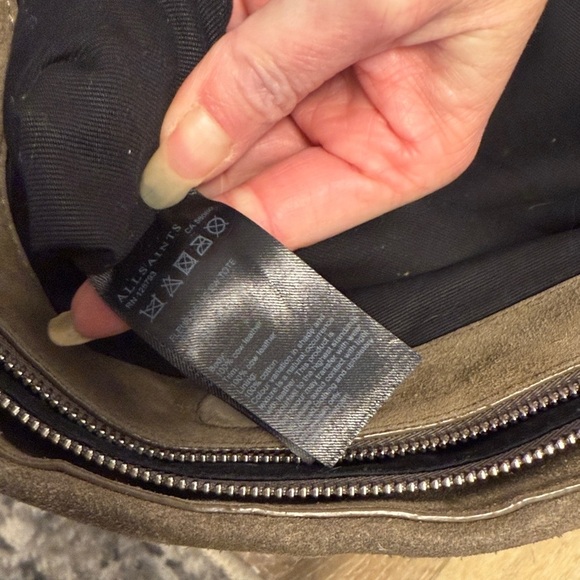 All Saints Fleur De Lis East West Tote Bag grey/brown cow leather - Picture 13 of 13